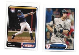 (LOT OF 2) 2002 TOPPS TOTAL ROOKIE #820 MARK TEIXEIRA /2012 TOPPS  #NYY9 - Picture 1 of 1
