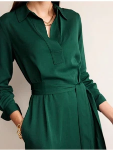 Boden - Clean Midi Pop Over Dress - Kleid Mit Gürtel Taschen NEU UK 14 P EU 42 - Bild 1 von 3