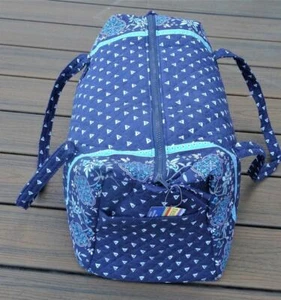Bolso de lona grande estilo Taylor Layne V. Bradley azul floral de viaje nuevo con etiquetas - Imagen 1 de 8