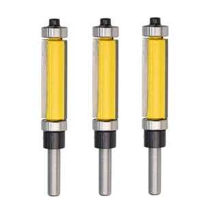 Carbide Router Bits 1/4" Shank Pattern Flush Trim Bit with Top & Bottom Bearing - Picture 1 of 13