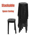 10 Pack Plastic Stackable Stools 18 Inch Height Stack Stools Black Nesting