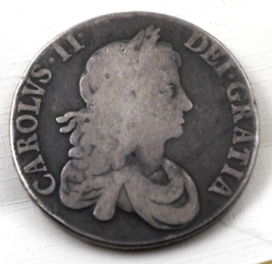 1667 English Silver Crown Charles II Great Britain No Reserve