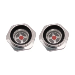 2 Stck. 1/2" NPT Luftkompressor Ölsichtglas Aluminium Öl Flüssigkeitsstandmesser - Bild 1 von 3