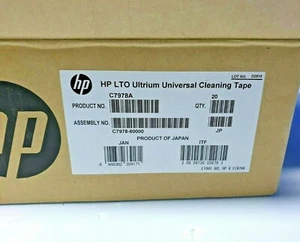 HPE / HP LTO Cleaning Tape Cartridge C7978A (20 PACK) BRAND NEW CASE - Afbeelding 1 van 10