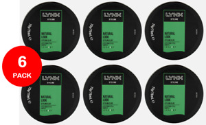 6 x LYNX 73g HAIR STYLING CLAY NATURAL / CASUAL LOOK