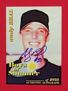 2001 Royal Rookies Andy Beal 1850/2950 Boys of Summer Autographs #6