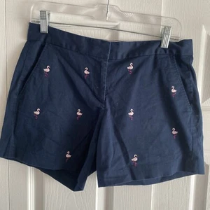 Brooks Brothers 346 Women's 6 Navy Chino Shorts Flamingo Flat Front Resort - Picture 1 of 7