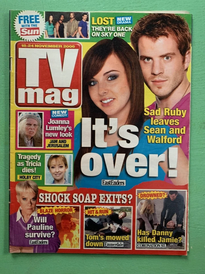 SUN TV MAG 18-Nov-2006 Louisa Lytton Sarah Lancashire Jennifer Saunders Lost UK - Image 1 of 4