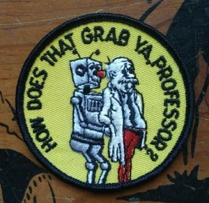 HOW DOES THAT GRAB YA, PROFESSOR? Vintage 70s Humor Funny Novelty Sew On Patch - Picture 1 of 4