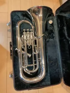 YAMAHA YEP-621S Euphonium Yellow Brass Bell Silver Plated Used with Case - Picture 1 of 9