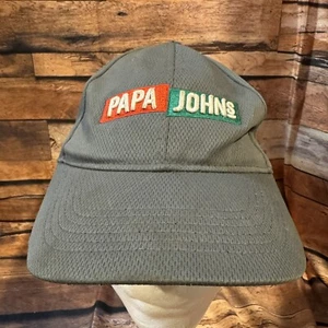 Gorra Papa Johns Gris Ajustable H & L Correa Crew Pizza Uniforme Manchado - Imagen 1 de 9