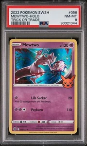 2022 Pokemon Sword & Shield Brilliant Stars Mewtwo Holo #056/172 PSA 8 - Picture 1 of 2