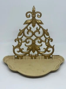 VTG HOMCO Syroco Plastic Wall Shelf 7.25"x8.25 Fleur-de-Lis Accent Decorative - Picture 1 of 5