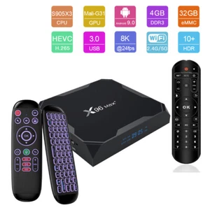 X96 Max+ Plus 8K HDR BT Dual WiFi 32GB AmlogicAndroid TV Streaming Box+Keypad - Picture 1 of 14