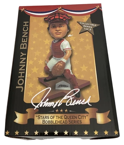 JOHNNY BENCH BOBBLEHEAD!! 2015 CINCINNATI REDS SGA!! NIB STARS OF THE QUEEN CITY Cover