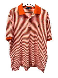 Polo by Ralph Lauren Poloshirt gestreift weiß/orange Herren Gr. 2XB Big Freizeit - Bild 1 von 5