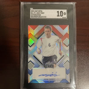 2022 Leaf Metal John Terry Auto Red White Blue /15 SGC 10 England Chelsea SSP - Picture 1 of 2