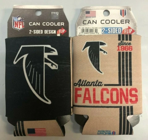 Atlanta Falcons RETRO NFL Collapsible Can Cooler SET OF 2 Cover