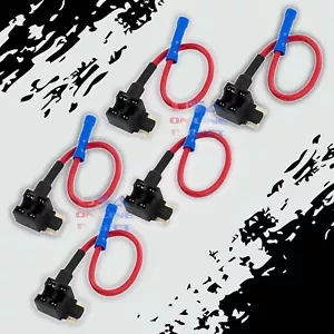 5 pcs Add Circuit Low Profile Mini Fuse Holder OFC Copper Piggyback Tap inline - Picture 1 of 2