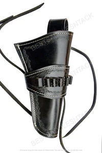 HOLSTER .22 .38 .45 .357 GUN COVER TOOLED LEATHER COWBOY PISTOL HOLDER AMMO 32 - Picture 1 of 19