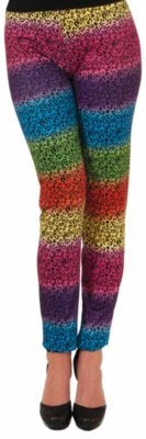 Fiesta Animal Leggings Arco Iris Leopardo Tigre Cebra Halloween Disfraz Accesorio Foto 1 de 2