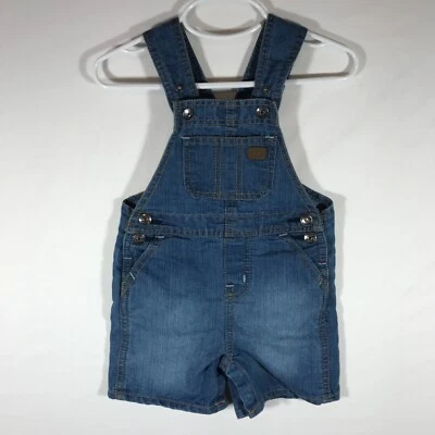 Lee Shortall Baby's 18M Blue Overall Shorts Snap Buttons Foto 1 de 4