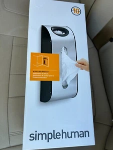 NIB Simplehuman Wall Mount Grocery Bag Dispenser Brushed Stainless Steel KT1166 - Picture 1 of 1