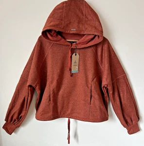 Prana Ziller Sweatshirt Rust Gingerbread Wool Blend Wmns Size Medium M New $119 - Picture 1 of 10