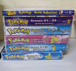 USA English Version POKEMON SERIES (Season 1 - 25 + 21 Movies) DVD All Region DH - Imagen 1 de 9