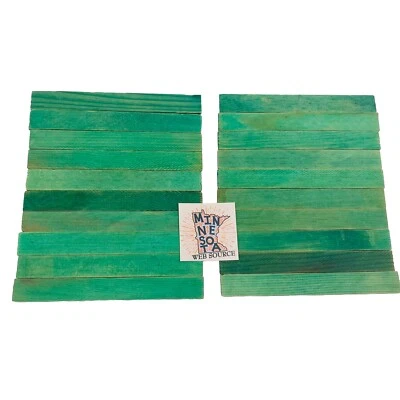 20 Troncos Playskool Lincoln De Colección 6" Cortos Verde Techo Listones Piezas de Repuesto Foto 1 de 4