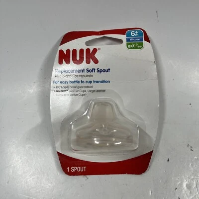 NUK Replacement Soft Silicone Spout 6 Months+ (For Learner & Active Cups) New - Image 1 of 2