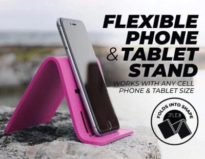 iFLEX Tablet Teléfono Celular Soporte Flexible Rosa Neón Montaje Universal Manos Libres Foto 1 de 4