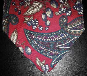 Corbata Zylos George Machado rojo seda verde púrpura bronceado diseño cachemira nueva en caja t3334 - Imagen 1 de 6