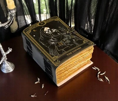 400 Page Large Grimoire the lover leather journal, Print, Blank spell book - Image 1 of 4