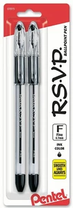 RSVP Kugelschreiber Feine Spitze Schwarze Tinte 2er Pack Glatter Schreibgriff - Bild 1 von 9
