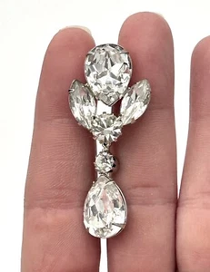 PENDIENTES PERFORADOS COLGANTES CRISTAL grandes de colección Les Bernard firmados - Imagen 1 de 7