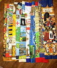 Vtg LOT of 11 Tea Towels Linen & Cotton MCM Travel UK England Wales Scotland