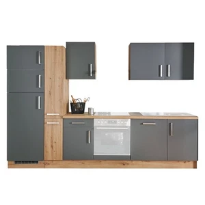 Küchenleerblock DAVOS - schiefergrau - Artisan Eiche - 310 cm - Bild 1 von 4
