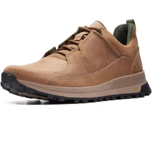 CLARKS ATL TREK RUN Men’s Tan Combi LEATHER SHOES Uk SIZE 8.5 G EUR 42.5 - Picture 1 of 6