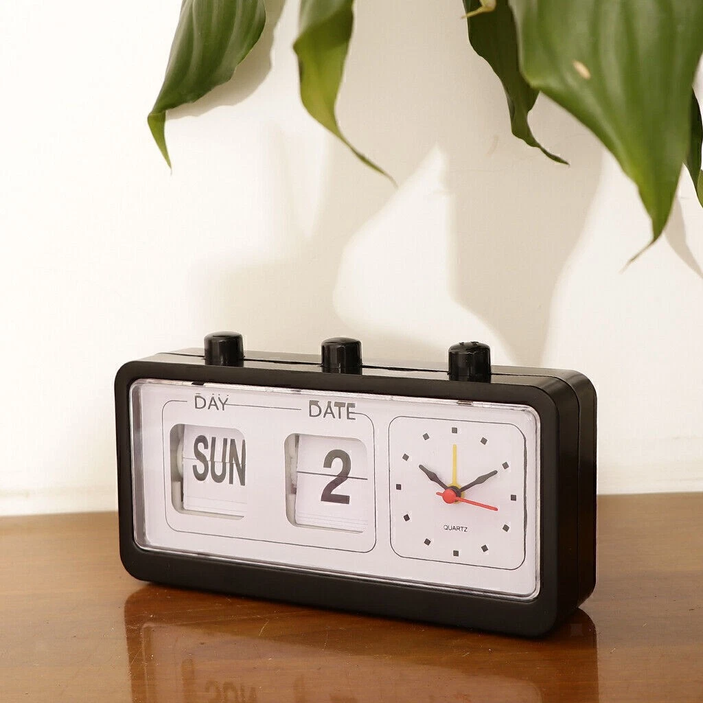Flip Clock HERCHR Retro - Vintage Digital Desk Clock With Mechanical ...