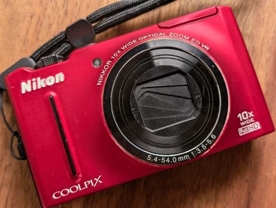 N MINT Nikon Coolpix S8100 Compact Digital Camera 10x zoom English ok Red Japan - Image 1 of 4
