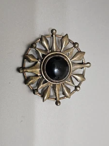 Colgante vintage de plata de ley 925 con ónix negro - Imagen 1 de 3