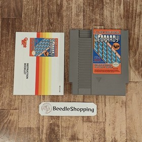 Jeopardy Junior Edition 1989 Nintendo NES, Tested Working With Manual