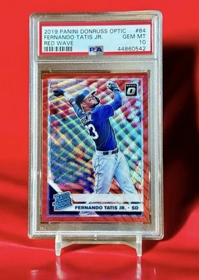 Fernando Tatis Jr. RC PSA 10 Red Wave Refractor Clasificado Rookie 2019 Donruss Optic Foto 1 de 2
