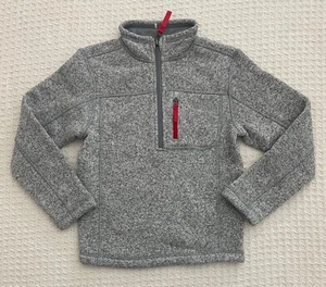 The North Face Boy Gordon Lyon Pullover 1/4 Zip Pile - Grigio Chiaro - XS (6) - Foto 1 di 7