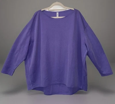 NEW LULULEMON Back in Action Long Sleeve Shirt Pique Women's sz 18 Dark Lavender - Image 1 of 4