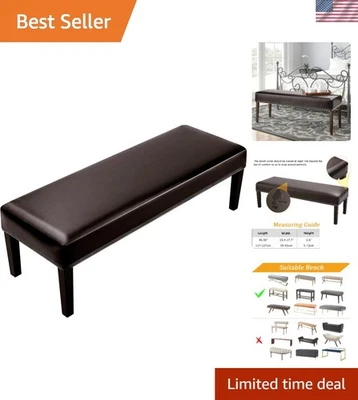 Funda de banco de comedor elástica antipolvo - Elegante protector de cojín impermeable Foto 1 de 4