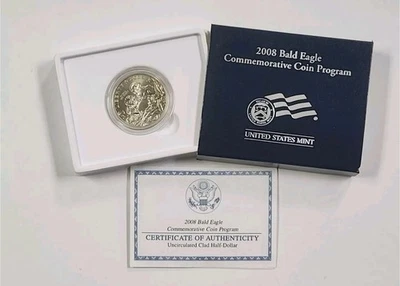 2008 Bald Eagle Half Dollar Commemorative US Mint Coin Uncirculated. - Image 1 of 3