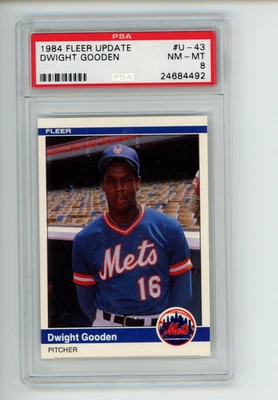 Fleer Update 1984 Dwight Gooden #U-43 New York Mets PSA 8 casi nuevo-como nuevo Foto 1 de 4