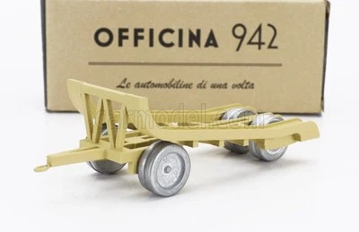MODELLINO STATICO OFFICINA 942 RIMORCHIO VIBERTI TRASPORTO CARRO ARMATO 1942 - Immagine 1 di 4